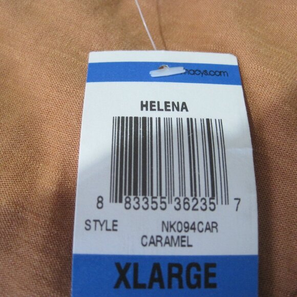 American Rag Rayon Floral Caramel Sleeveless Flowy Blouse Womens XLarge Tank Top - Picture 8 of 8